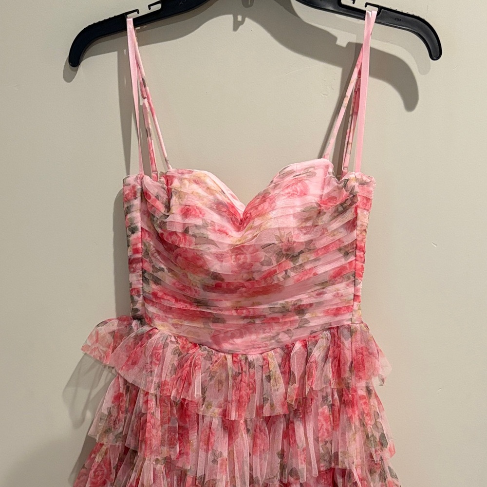 B Darlin Pink Floral Dress